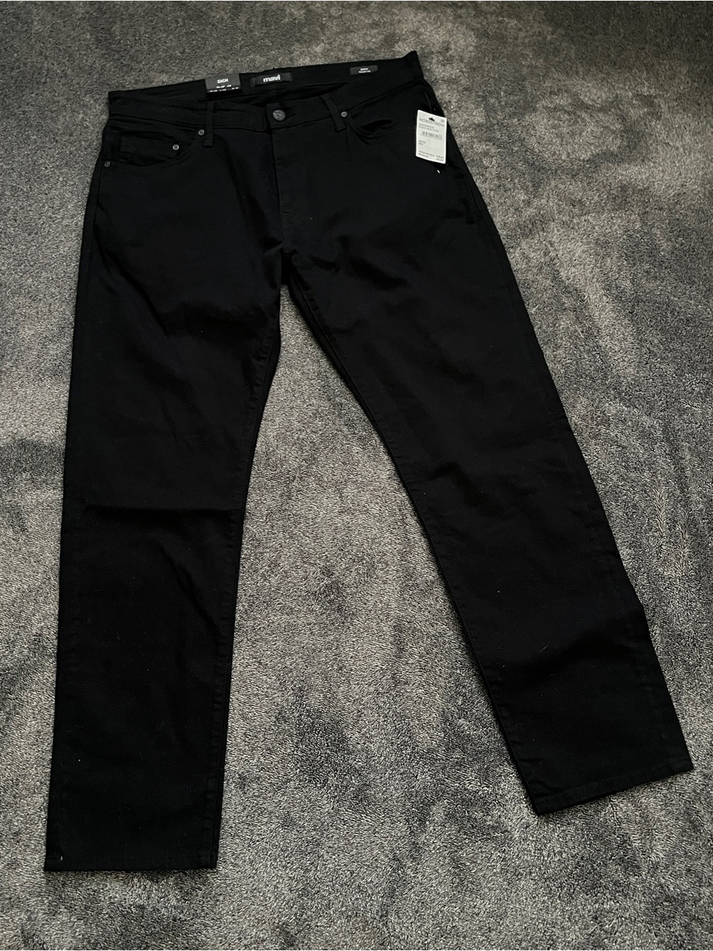 NWT Mavi Men's Zach Straight Leg Jeans Black - Size 36x32